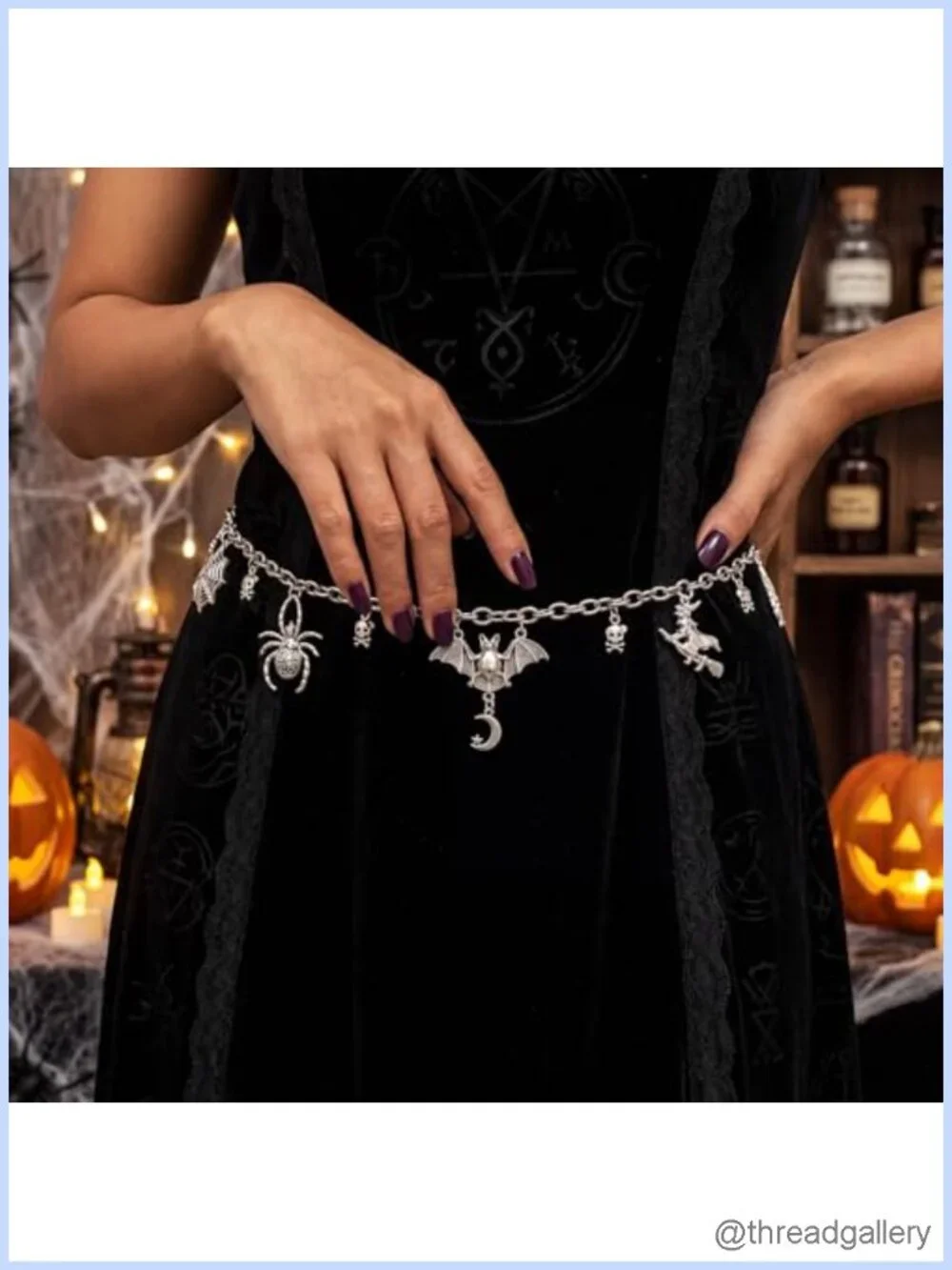 Gothic Waist Chain Belt Alloy Adjustable Body Chain Women's